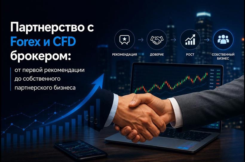 Партнерство с Forex и CFD брокером: от первой рекомендации до собственного партнерского бизнеса